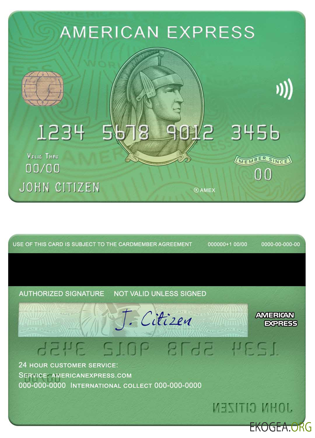 Carte verte Amex de la banque de gestion des déchets des États Unis